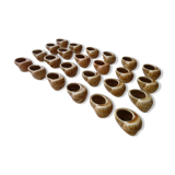 Set of 24 fire ceramic snail shells