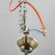 Chandelier en chrome et verre opalin Art Déco tchèque, années 1930