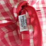 Red gingham cushion cover