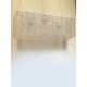 Opalino striped “listelli” murano glass rectangular chandelier