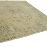 Handmade Oriental Unique 1980s 283 cm x 324 cm Beige Wool Carpet