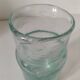 Vintage vase in very pale green bubbled glass, handcrafted