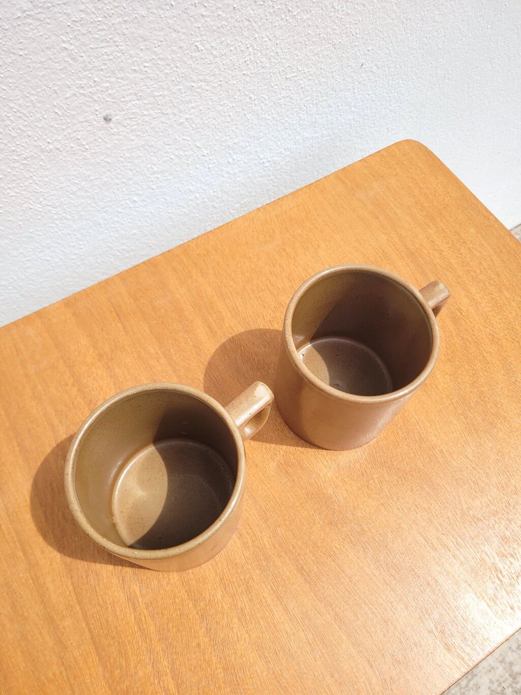 Set of 2 stoneware mugs from the 70s Brenne.