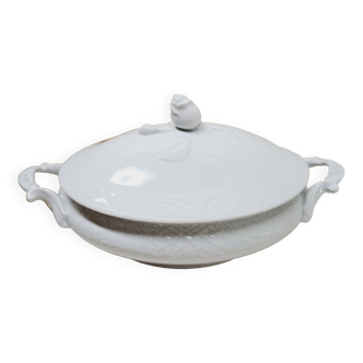 Légumier ovale porcelaine blanc