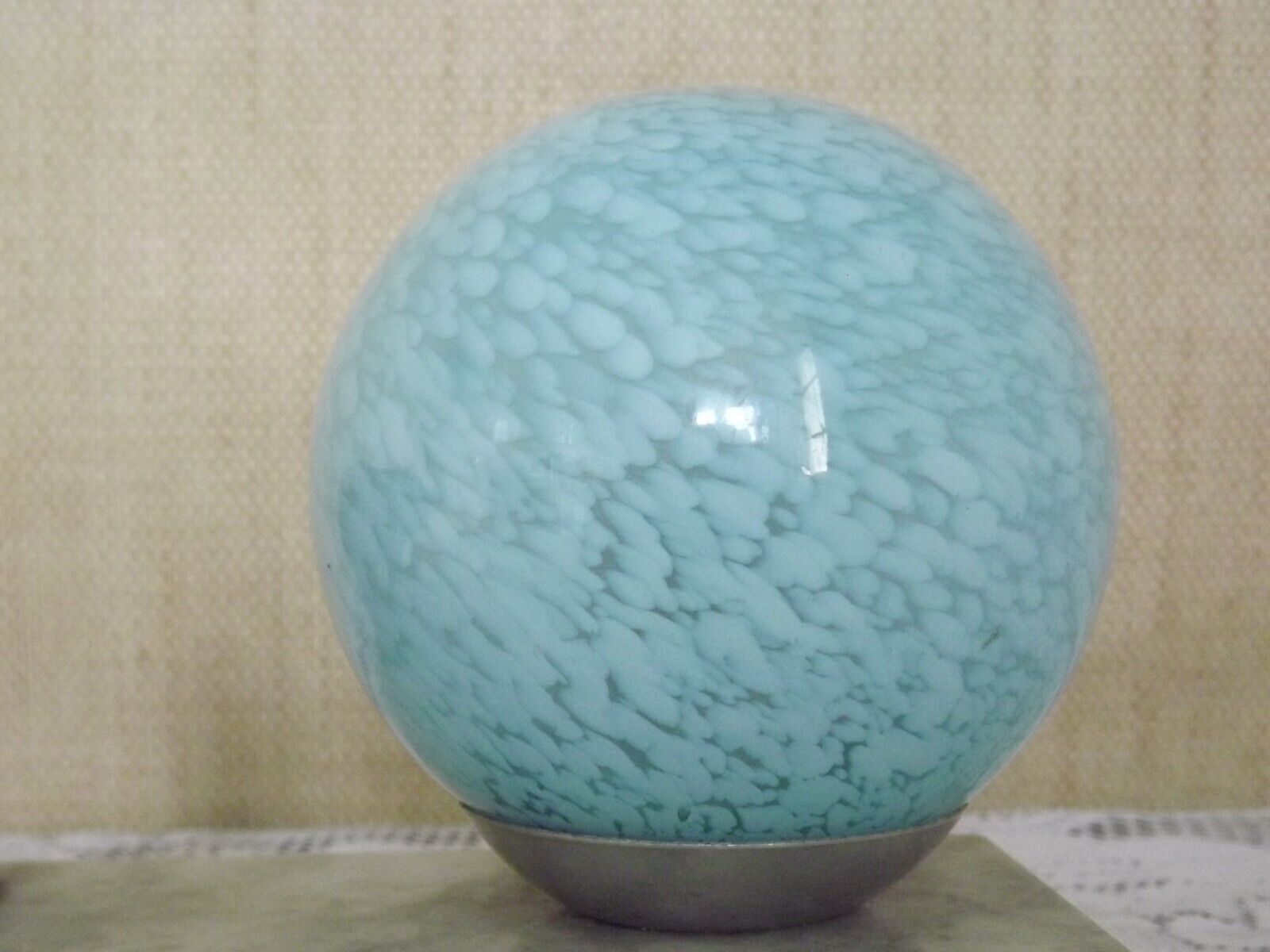 Elephant lamp tedd art deco marble base Clichy blue shade 4194