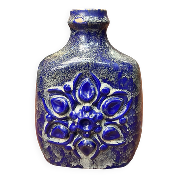 Cobalt blue, large, ceramic vase Strehla Keramik, Germany 1960s