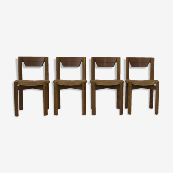 Set of 4 chairs in the spirit of Silvio Coppola