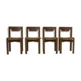 Ensemble de 4 chaises dans l'esprit Silvio Coppola