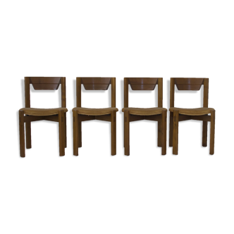 Set of 4 chairs in the spirit of Silvio Coppola