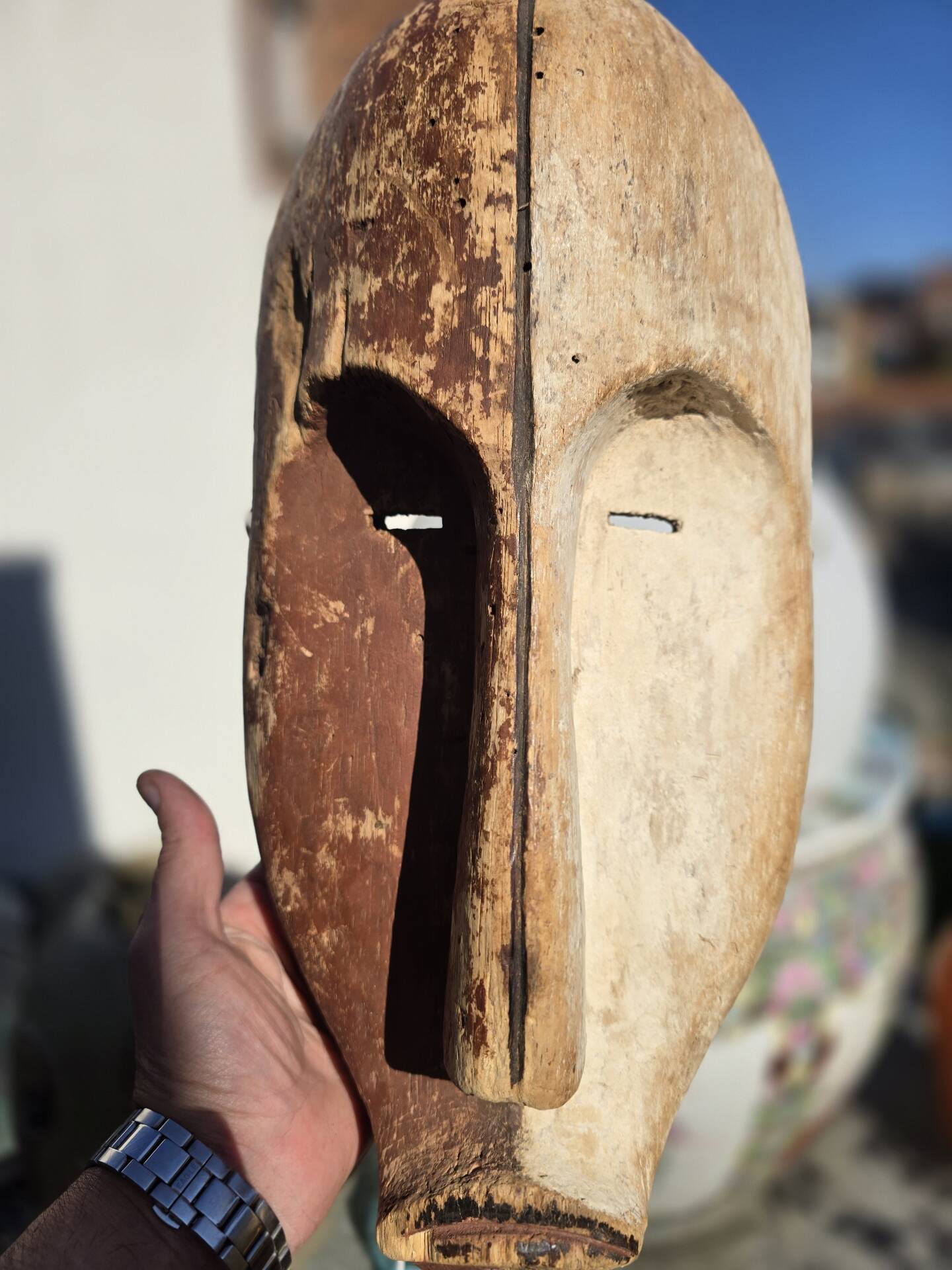 Masque africain fang début 20e-eeuwse #statue #tribus #lega