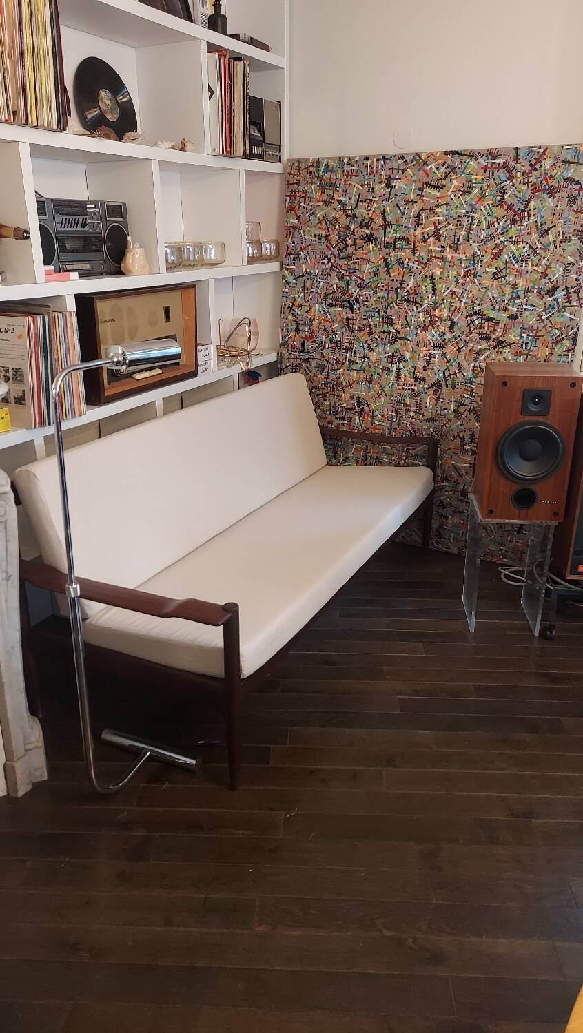 Renovated - Scandinavian mid century teak bench Grete Jal style