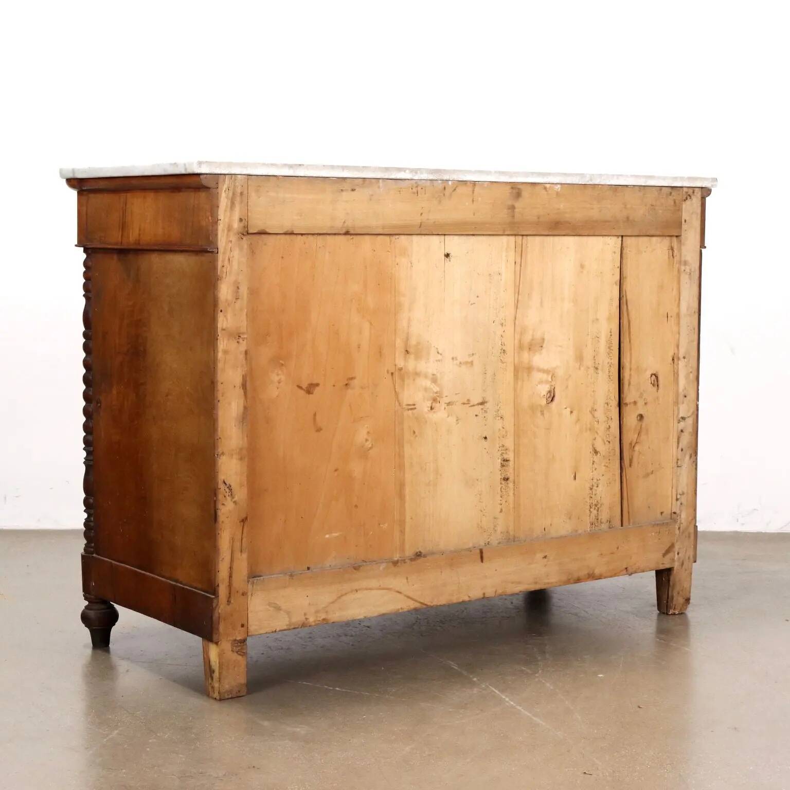 Commode ancienne Louis-Philippe en noyer XIXe siècle