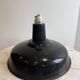 Industrial suspension in black enamelled sheet metal - workshop lampshade