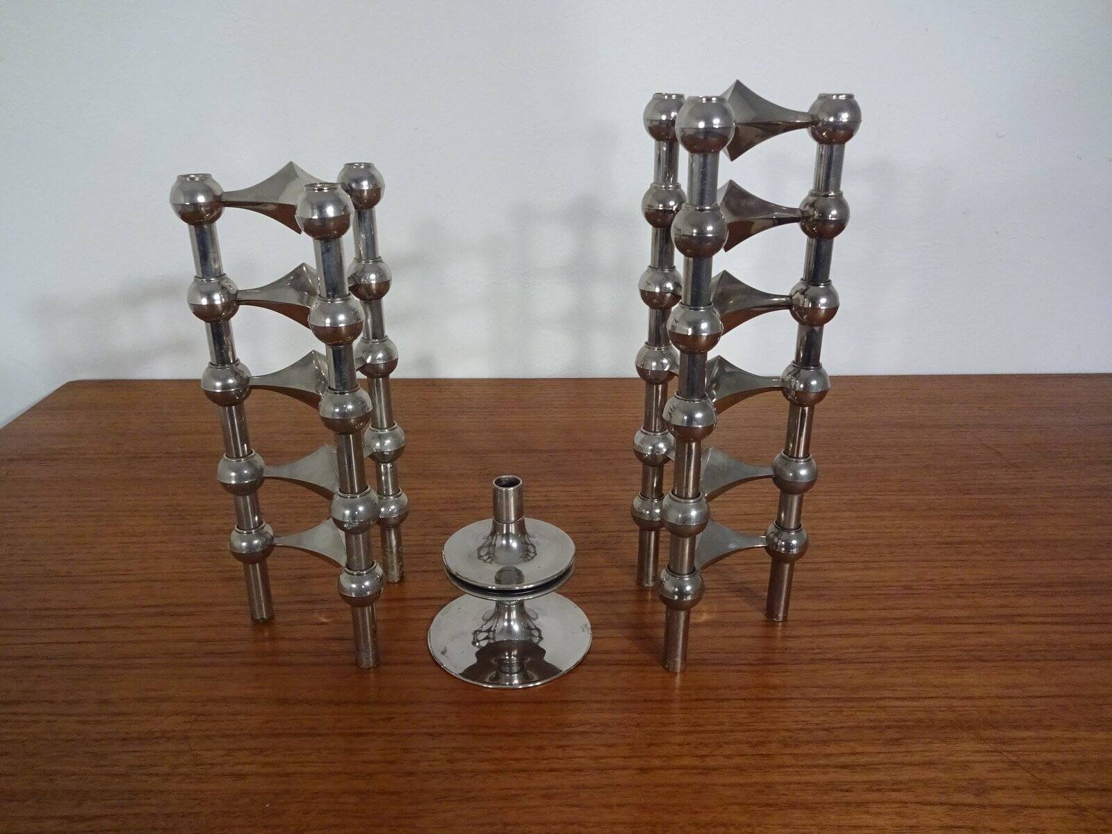 Candleholders by Ceasar Stoffi & Fritz Nagel for BMF, 1960s, Set of 12
