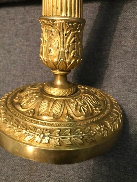Former 19th century bronze candlestick