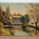 Old painting, Oil on canvas, beautiful landscape