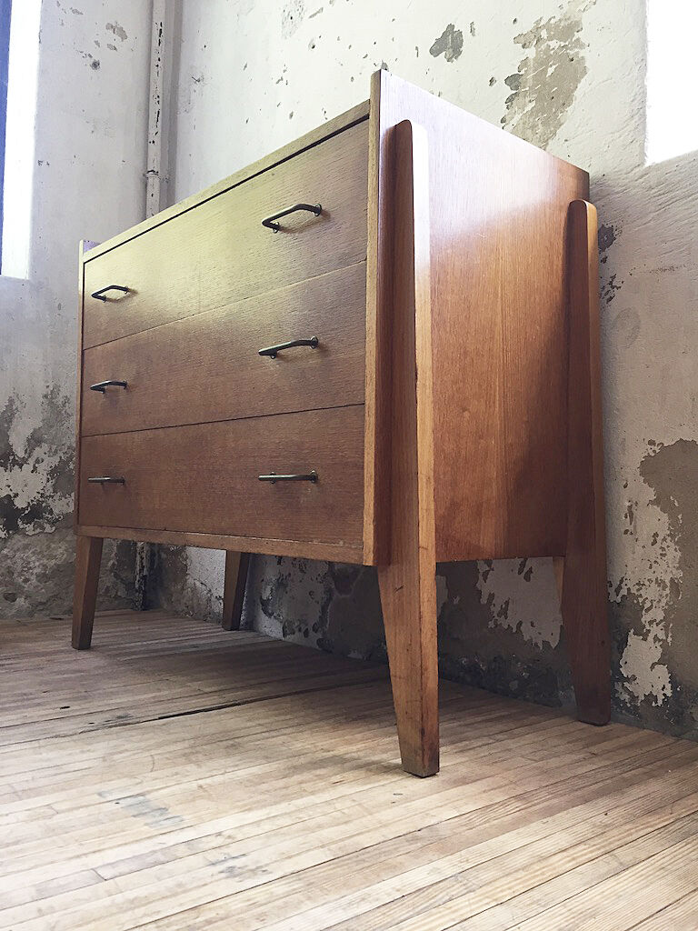 Vintage chest of drawers gilded oak