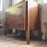 Vintage chest of drawers gilded oak