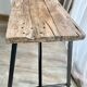 Wooden set and metal legs