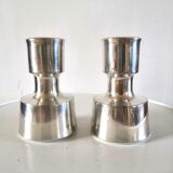 Pair of dansk candle holders in silver metal