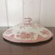 English soup bowl with purple floral motifs