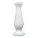 Latticino mid-century modern vase, white glass, Ząbkowice, Poland, 1970s