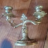 2 brass candle holders