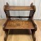 Small library step stool in oak from the 19th century.