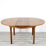 Midcentury Extending Round Teak Table By Nathan. Vintage Modern / Danish St