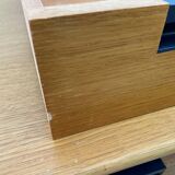 Scandinavian desk in light teak wood with 3 + 1 drawers, vintage from the 60s