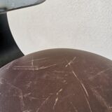 Chaise de bar vintage en métal faite à la main : siège pivotant en cuir à hauteur réglable