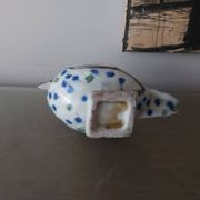 Cendrier oiseau en céramique émaillée