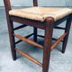 Rustic Ladder Back Oak and Rush Dining Chairs, 1960s, Set of 4