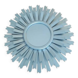 Round silver wall mirror