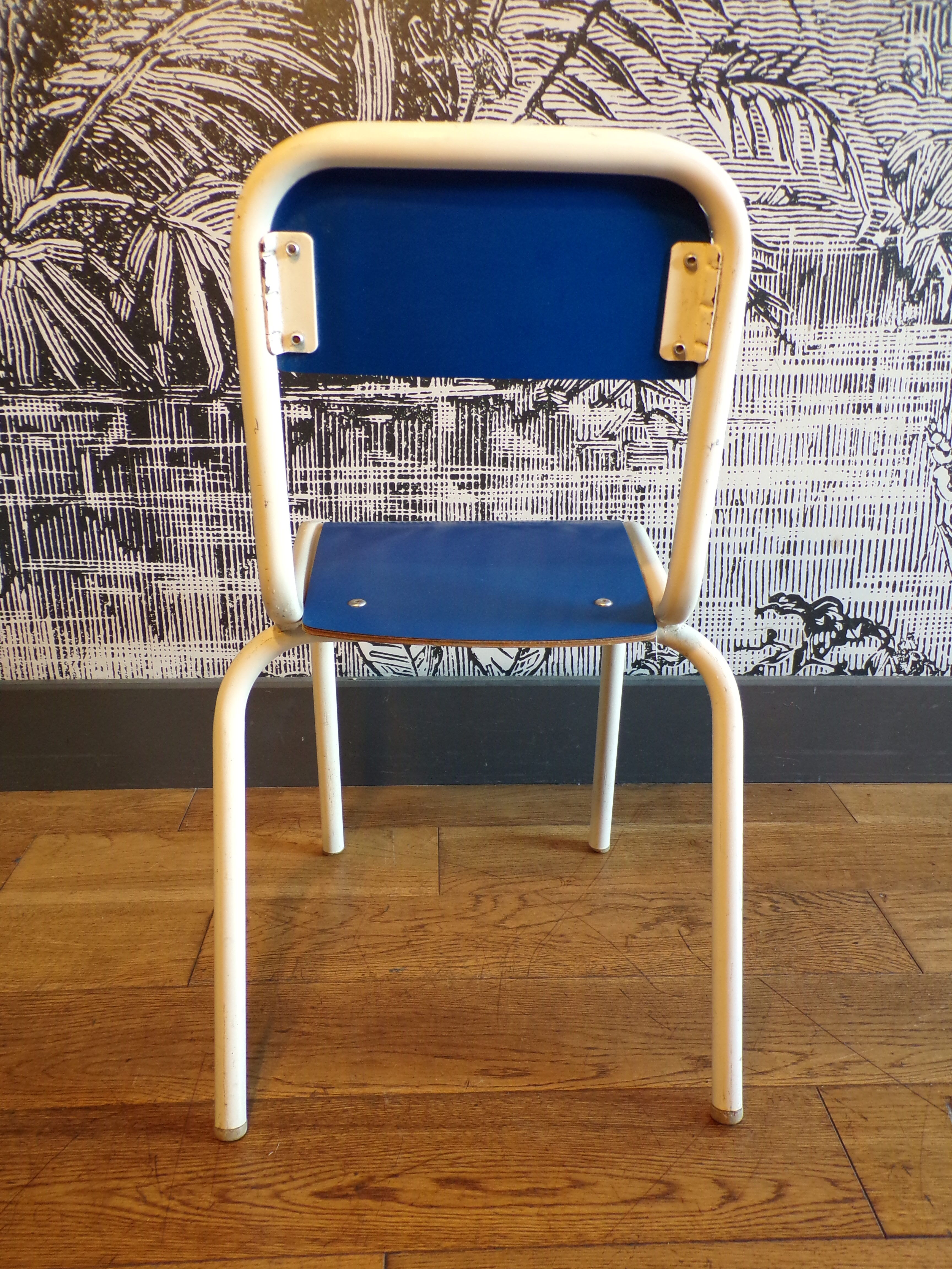 Vintage formica blue children's chair