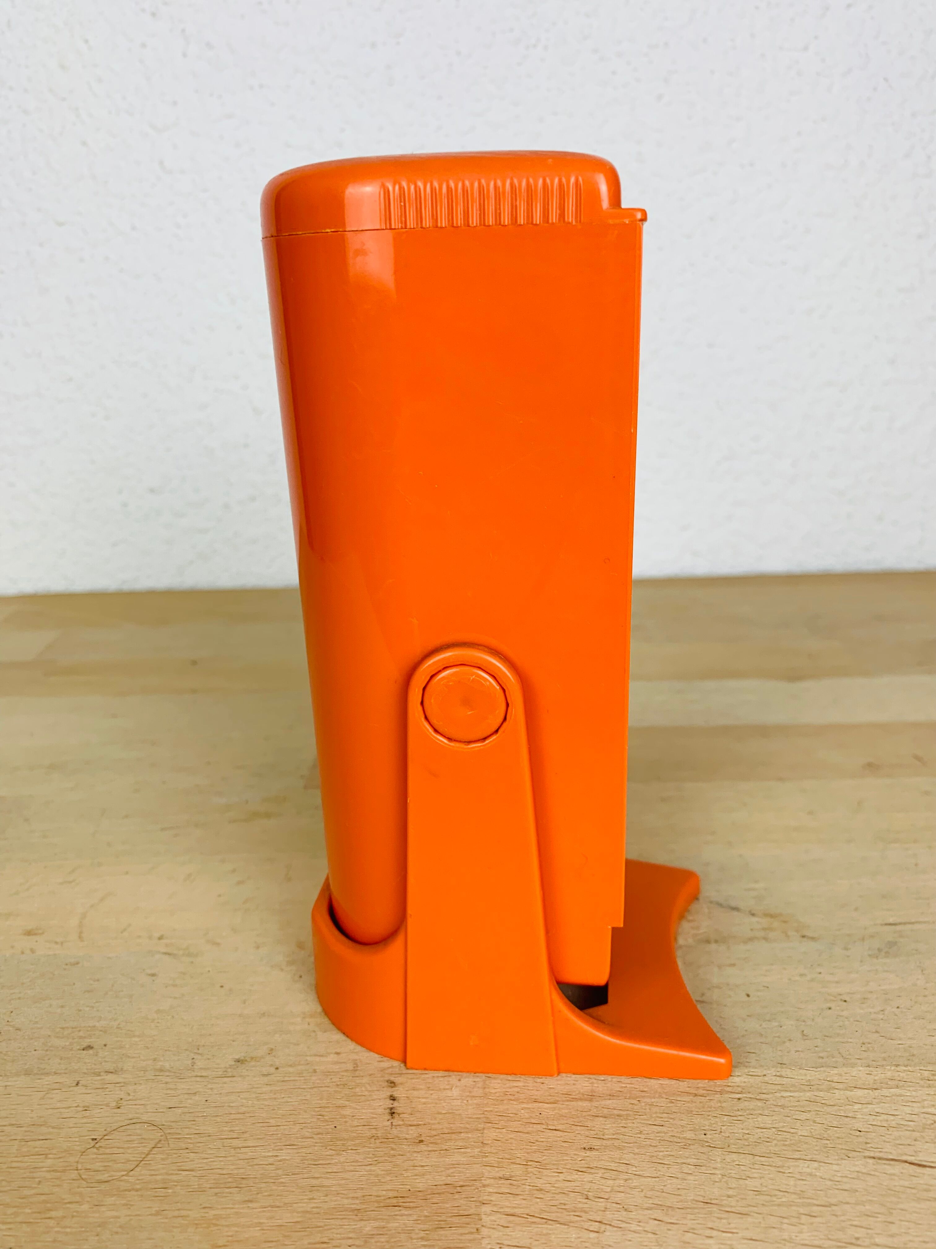 Miroir orange space age distributeur de cotons