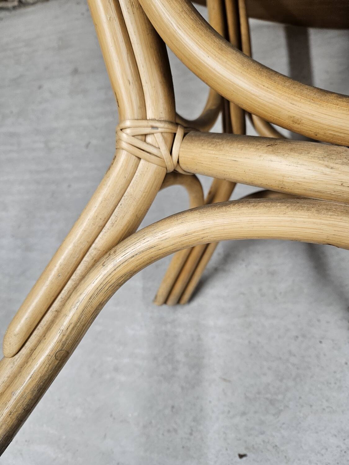 Vintage bamboo table 1980"