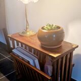 Rosewood and brass magazine stand table