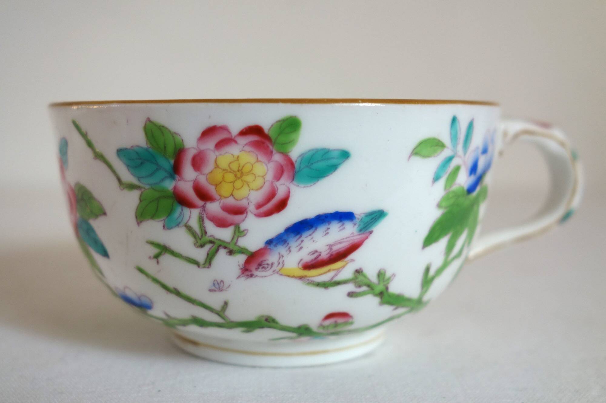 Minton English porcelain tea cup and saucer mid-19th century