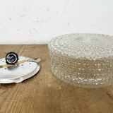 Vintage Glass Wall or Ceiling Light, 1970s