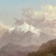 Oil on panel, Xanthus Smith United States, 1839-1929 Swiss Alpine Landscape
