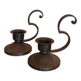 Art Deco metal candlesticks