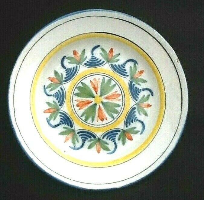 Old plate Polychrome earthenware Lunéville Diameter: 230mm