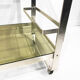Av Handwerk Space Age Drinks Bar Cart Trolley Chrome Midcentury Modern Smoked Glass