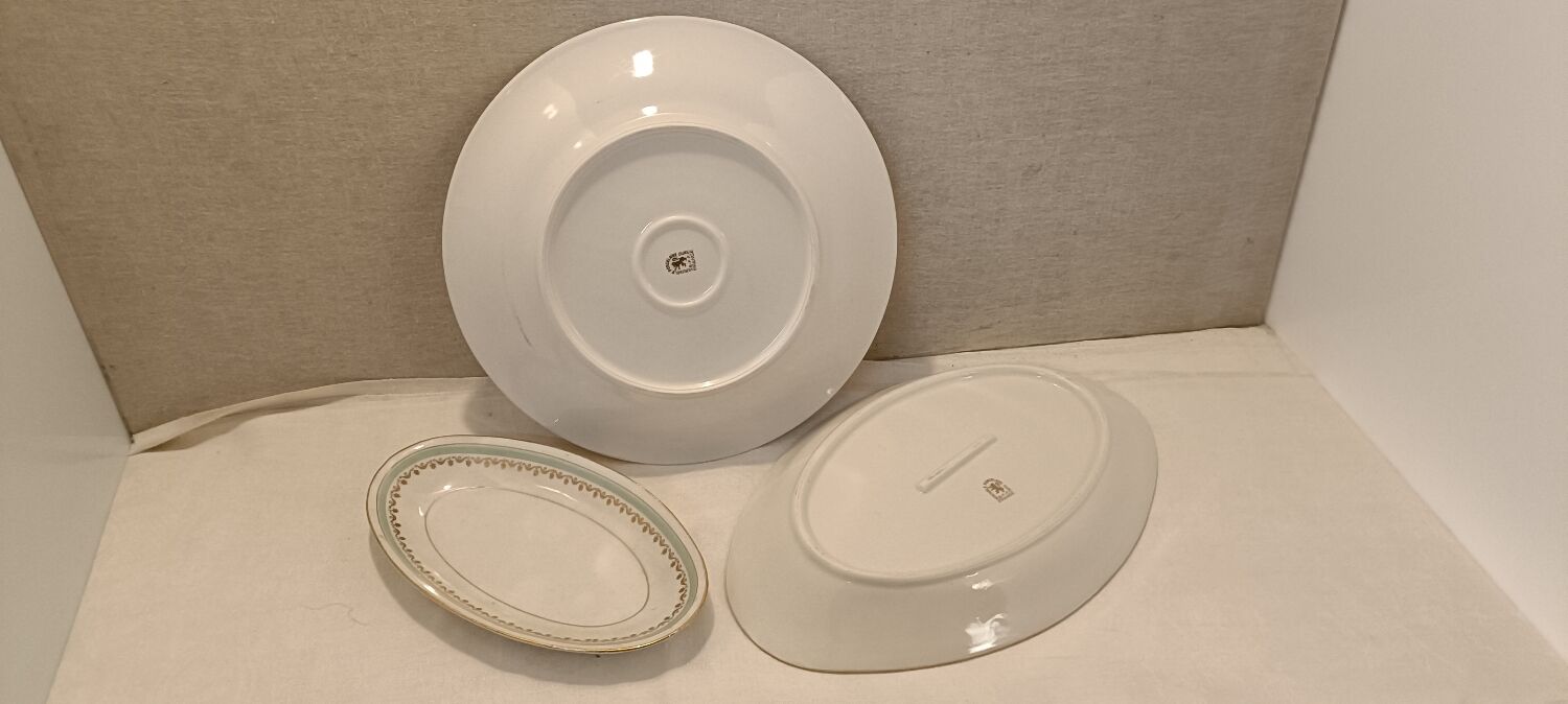3 antique dishes SFP porcelain France