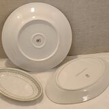 3 plats anciens porcelaine sfp France