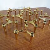 Gold-Plated Candleholders by Ceasar Stoffi & Fritz Nagel for BMF, 1960s, Set of 12