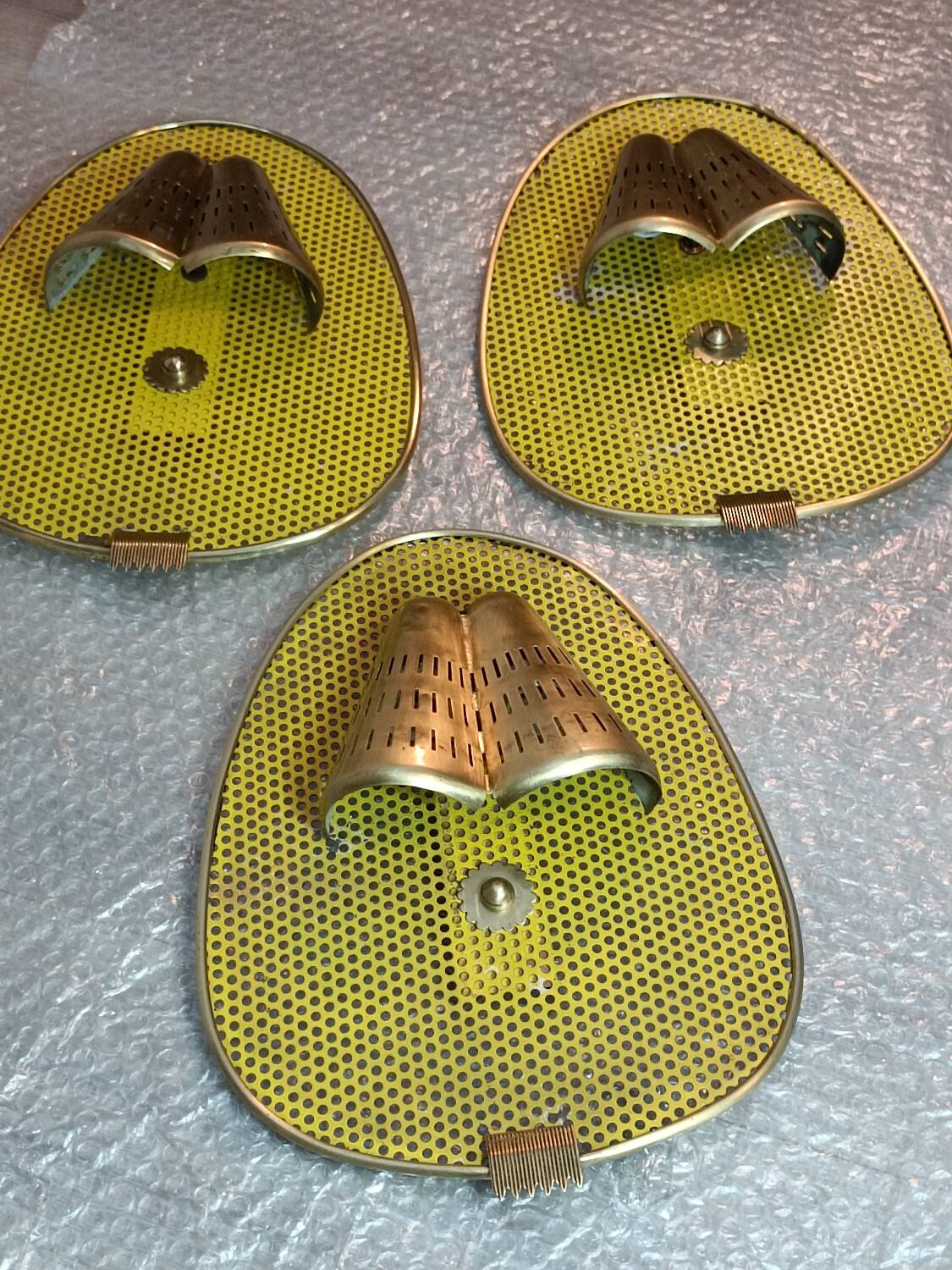 Set of 1950s wall lights
