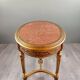 Louis XVI style oval table with marble top, 19th century
