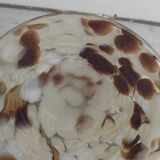 Murano multi-layered scroll vase with gold inclusion